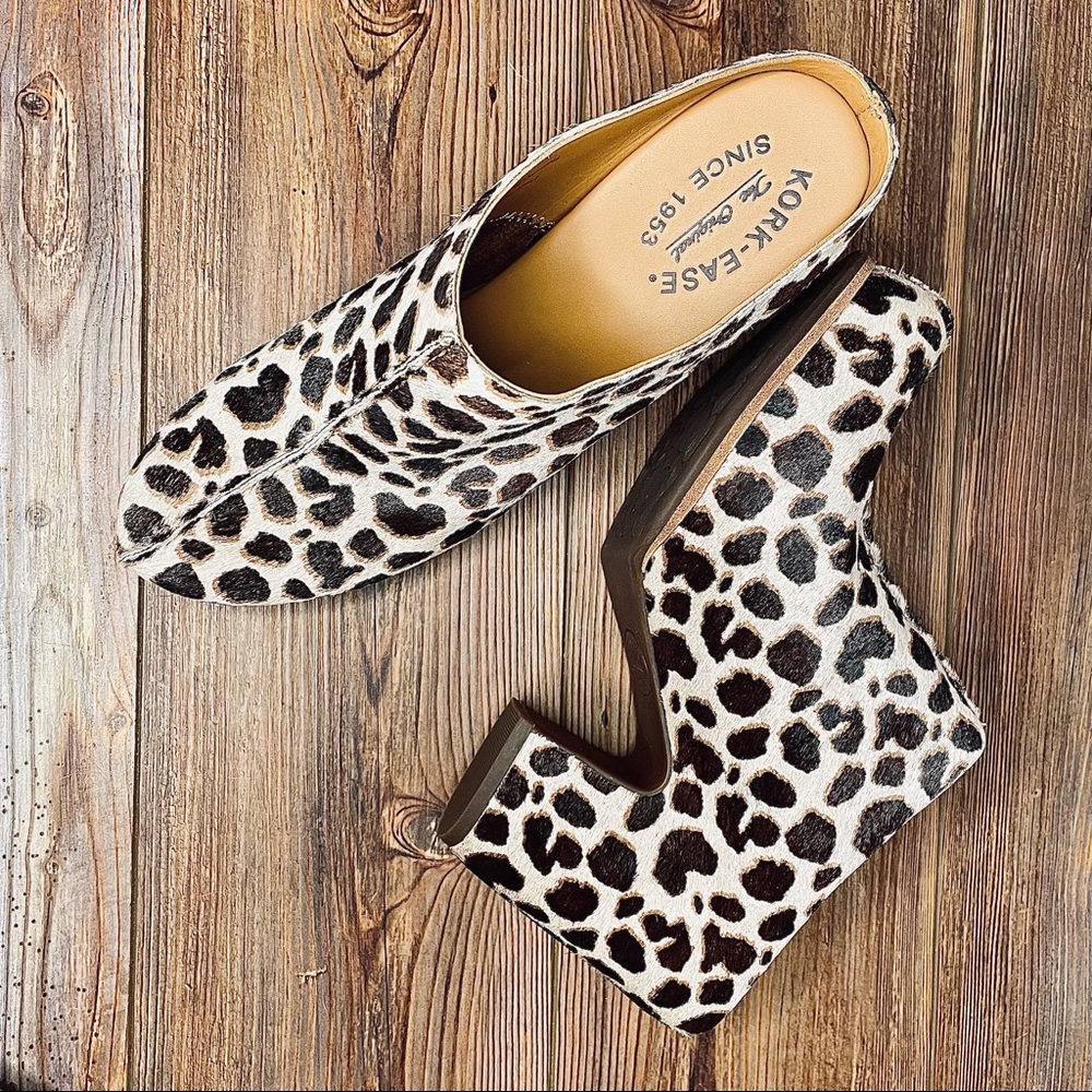 Kork-Ease Giraffe Print Sagano Leather Mule